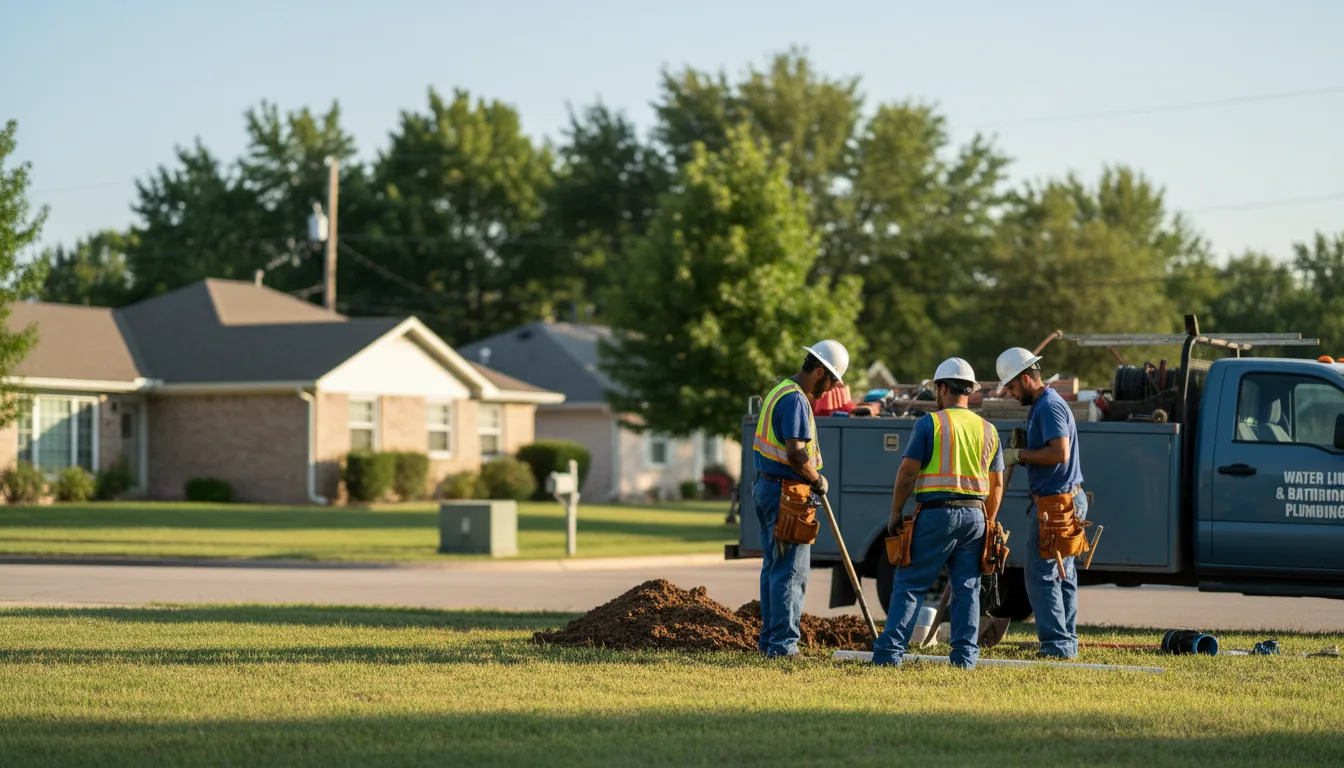 Residential water line and bathroom plumbing service in White Hall, AR